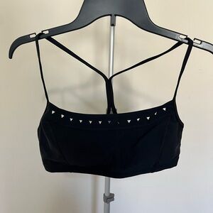 GIGI C Black Strappy Triangle Cutout Bralette